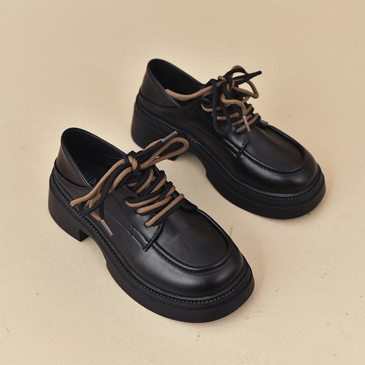 Damen modische Schnürschuhe mit robustem Sohlenprofil und hochwertiger Lederoberfläche R&B