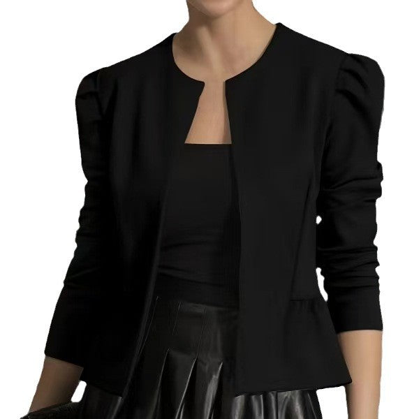 Damen Modische Blazerjacke mit Puffärmeln und strukturiertem Design R&B