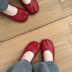 Damen elegante Ballerinas mit komfortablem Blockabsatz und modischem Falten-Design R&B