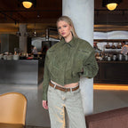 Damen Snacklederjacke mit lässigem Schnitt R&B