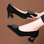 Damen Elegante Pumps mit funkelnder Schmuckapplikation R&B