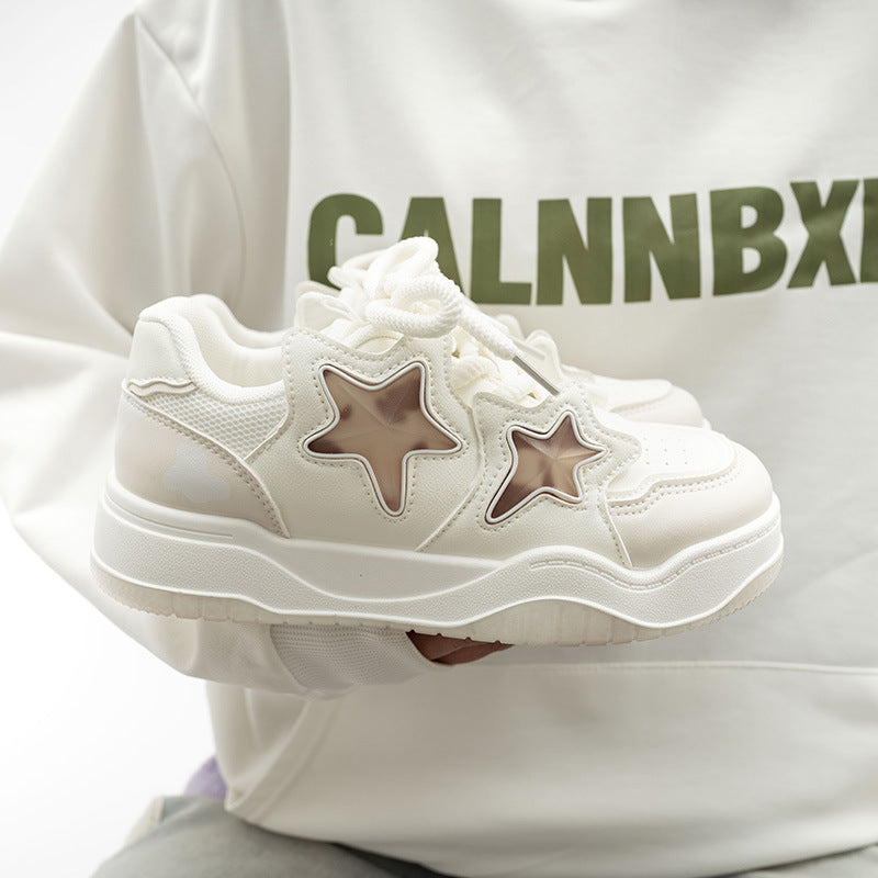 Damen Sneakers mit trendigem Sternen-Design und atmungsaktiver Dämpfung R&B
