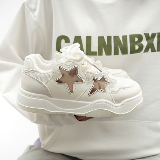 Damen Sneakers mit trendigem Sternen-Design und atmungsaktiver Dämpfung R&B