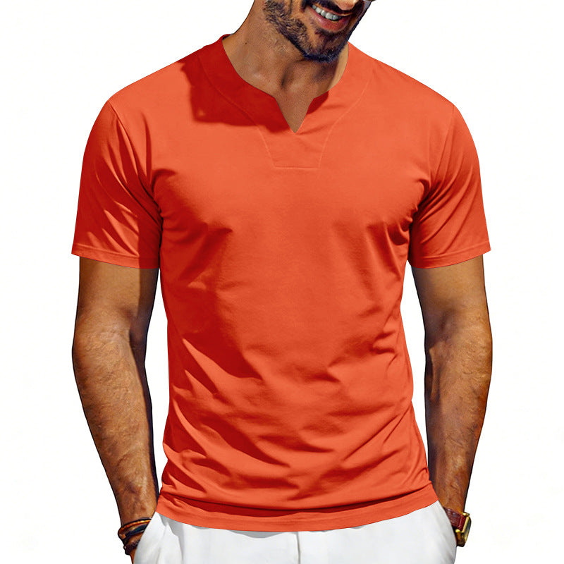 Herren nan V-Ausschnitt-Sportshirt mit ergonomischen Formnähten und elastischem Jersey R&B