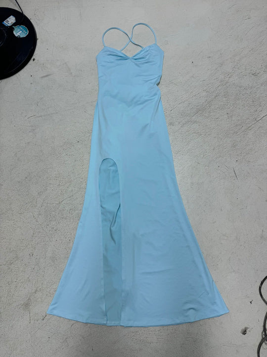 Damen Maxi-Kleid mit raffiniertem Schlitz und Spaghettiträgern R&B