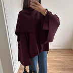 Damen Oversized Strickjacke mit elegantem Schnitt und voluminösen Ärmeln R&B