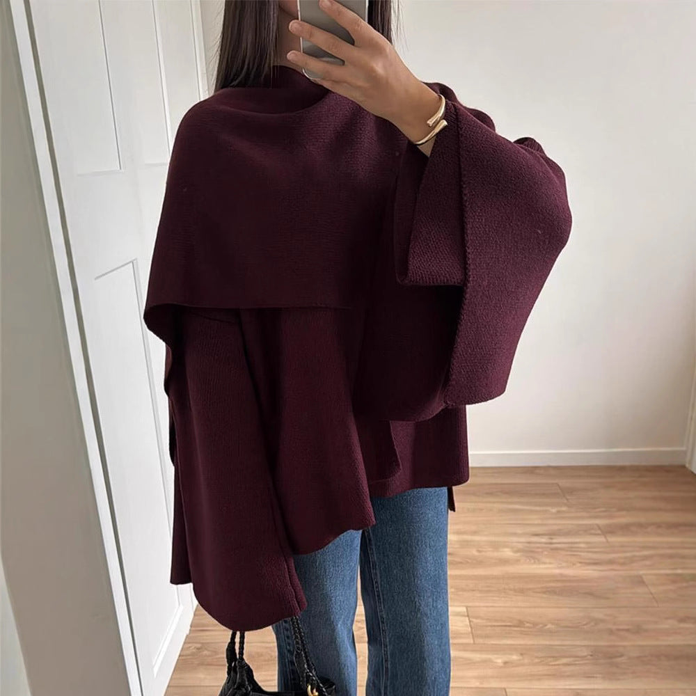 Damen Oversized Strickjacke mit elegantem Schnitt und voluminösen Ärmeln R&B