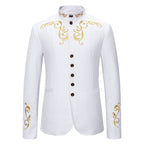 Herren Elegantes Blazer mit exquisiter Gold-Stickerei R&B