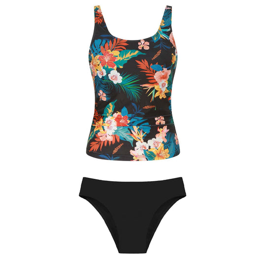 Damen Bikiniset mit floralem Oberteil und klassischem Unterteil R&B