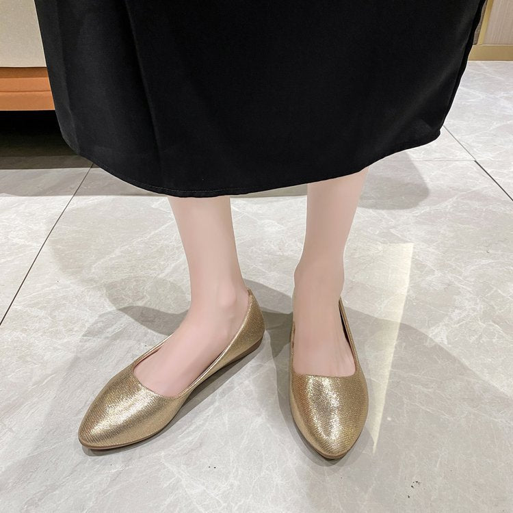 Damen elegante Ballerinas mit schimmerndem Obermaterial R&B