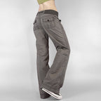 Damen Flared Pants mit modischem Taillengürtel R&B