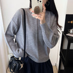 Damen Gemusterter Strickpullover mit bequemen Oversized-Schnitten