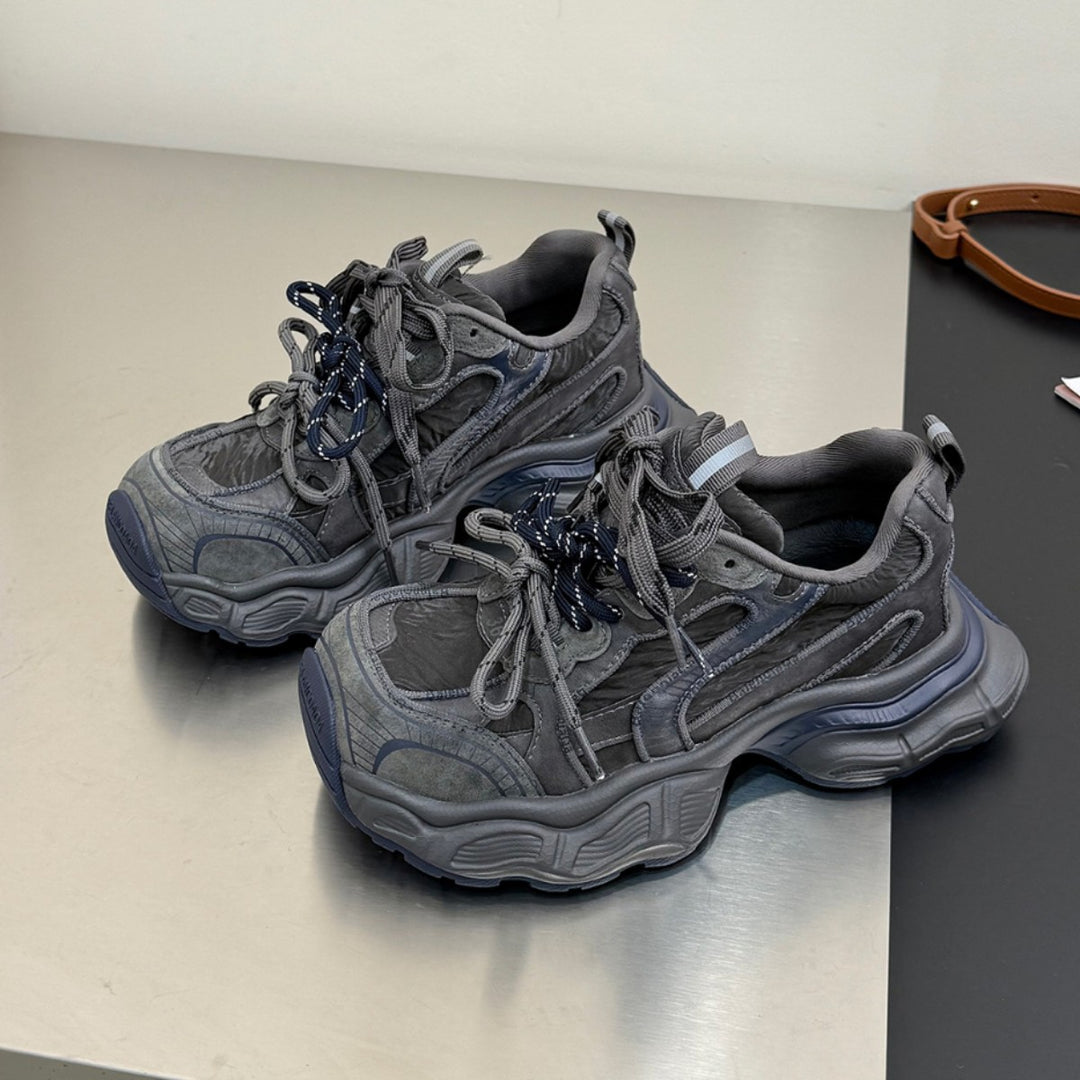 Damen Sportliche Chunky Sneakers mit atmungsaktiver Mesh-Oberfläche R&B