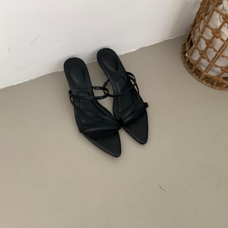 Damen elegante Slingback Sandalen mit feinen Riemen R&B