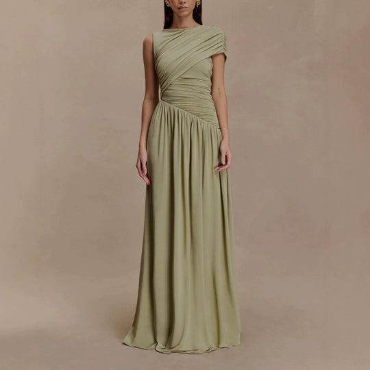 Damen Elegantes Abendkleid mit asymmetrischen Rüschendetails R&B