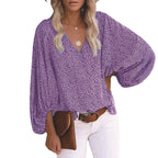 Damen Bluse mit weiten Ärmeln und floralem Muster R&B