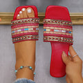 Damen Fancy Badeschuhe mit exquisite Perlenstickerei R&B
