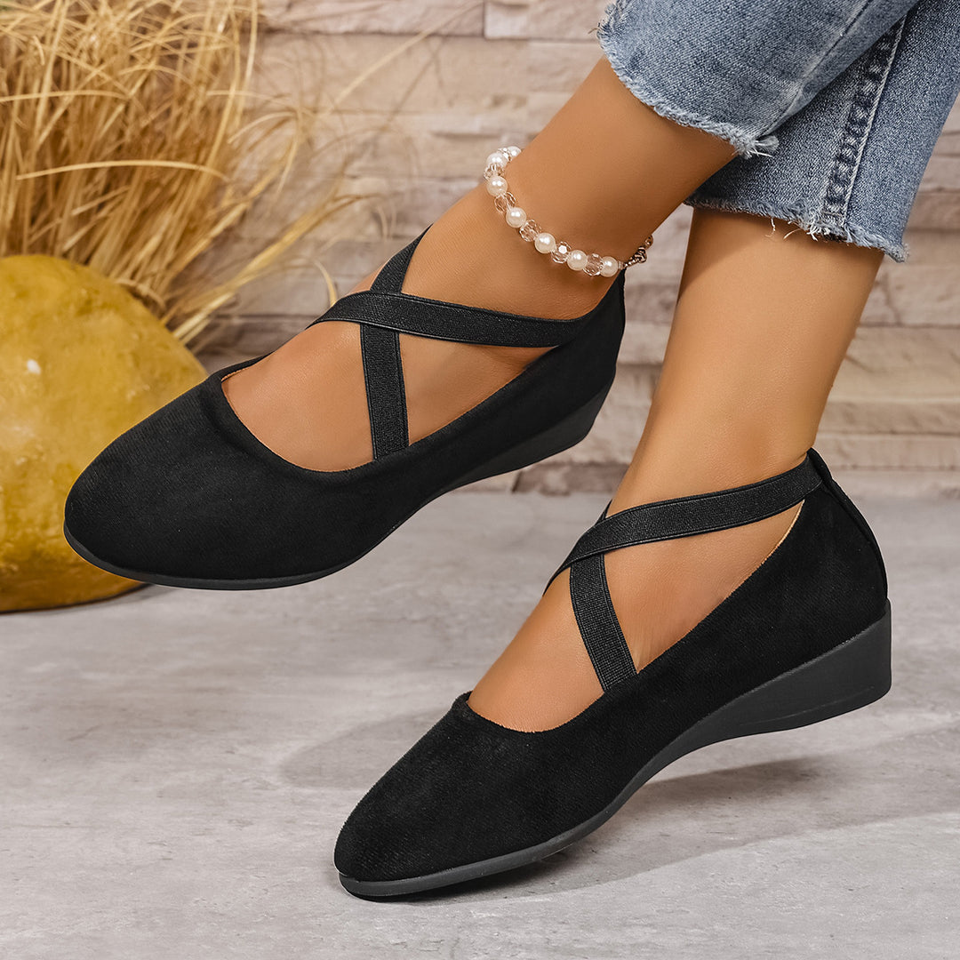 Damen Klassische Ballerinas aus weichem Wildleder R&B