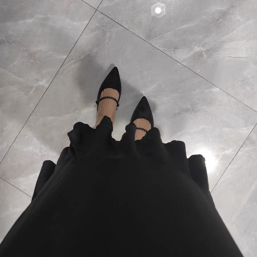 Damen Elegante Sling-Pumps mit funkelndem Kettenriemen R&B