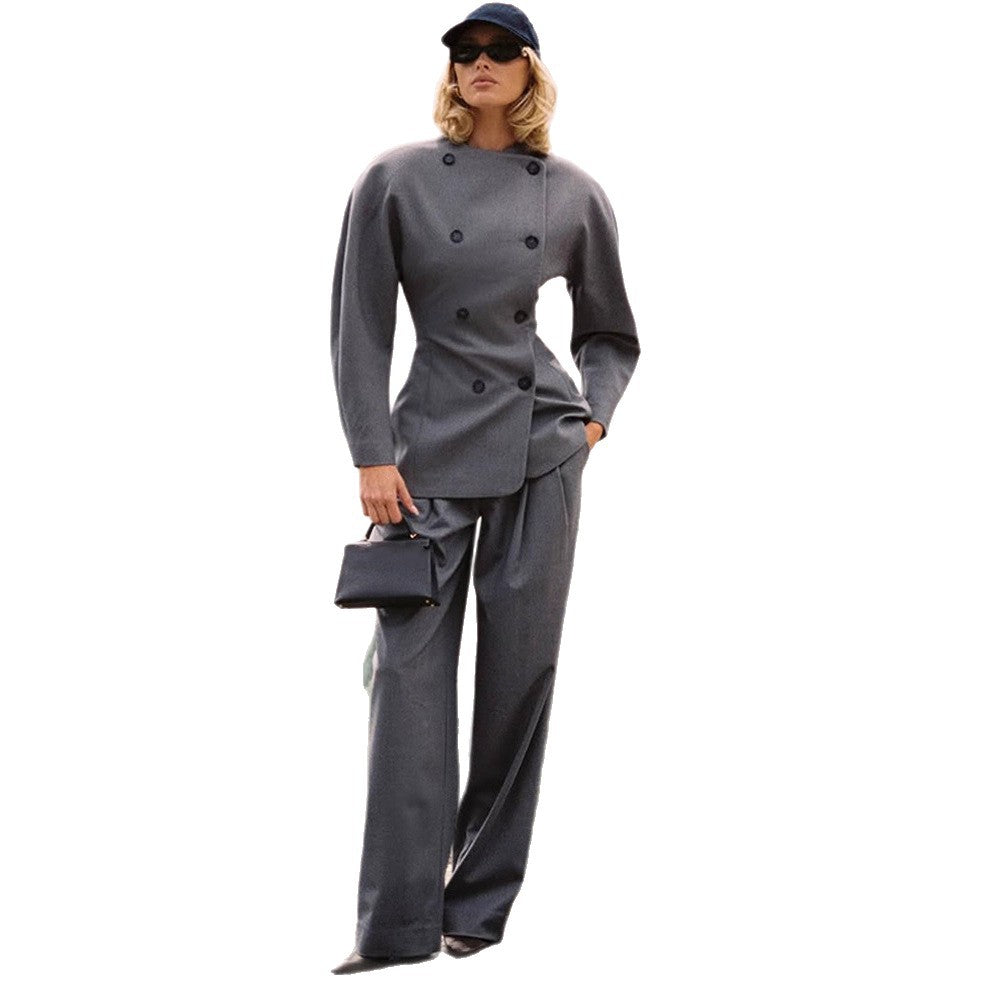 Damen Elegante Business-Jacke mit doppelter Knopfleiste R&B