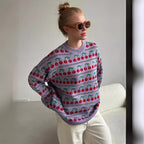 Damen Gemusterter Pullover mit fruchtigem Design R&B