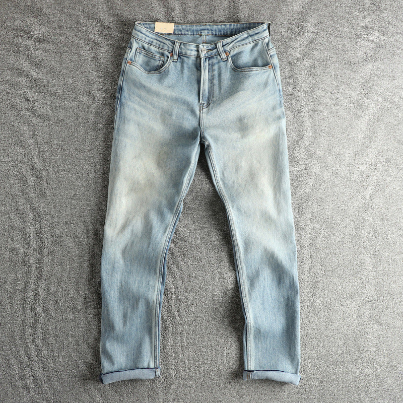 Damen Jeanshose im modernen Slim-Fit mit lässigem Design und hohem Bund R&B