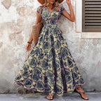 Damen Maxikleid mit floralem Muster und taillierter Passform R&B