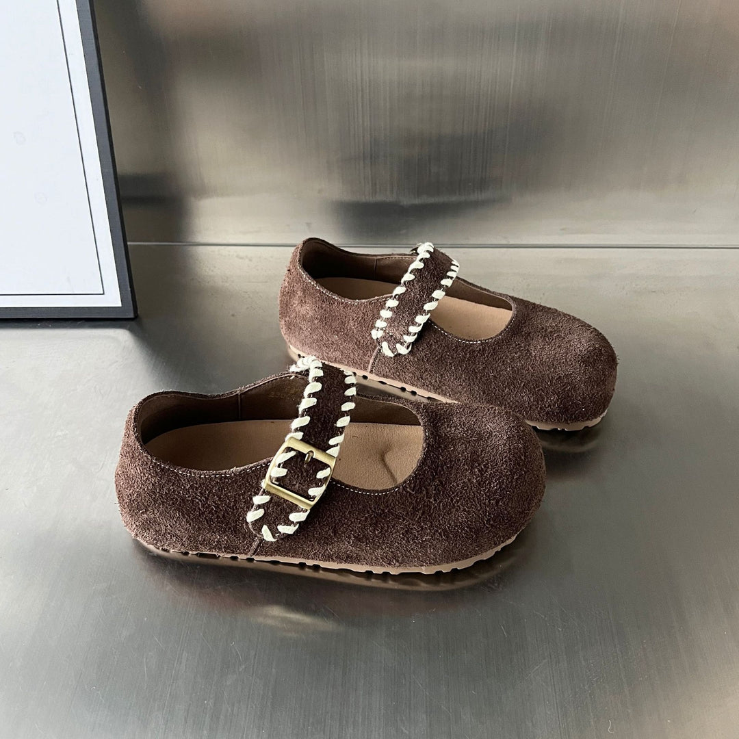 Damen Mokassins mit dekorativer Schnalle und weichem Wildleder R&B