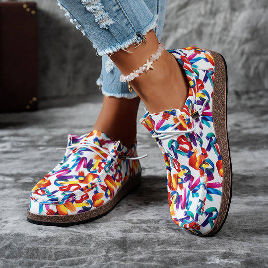 Damen leichte Freizeitschuhe mit buntem Design R&B