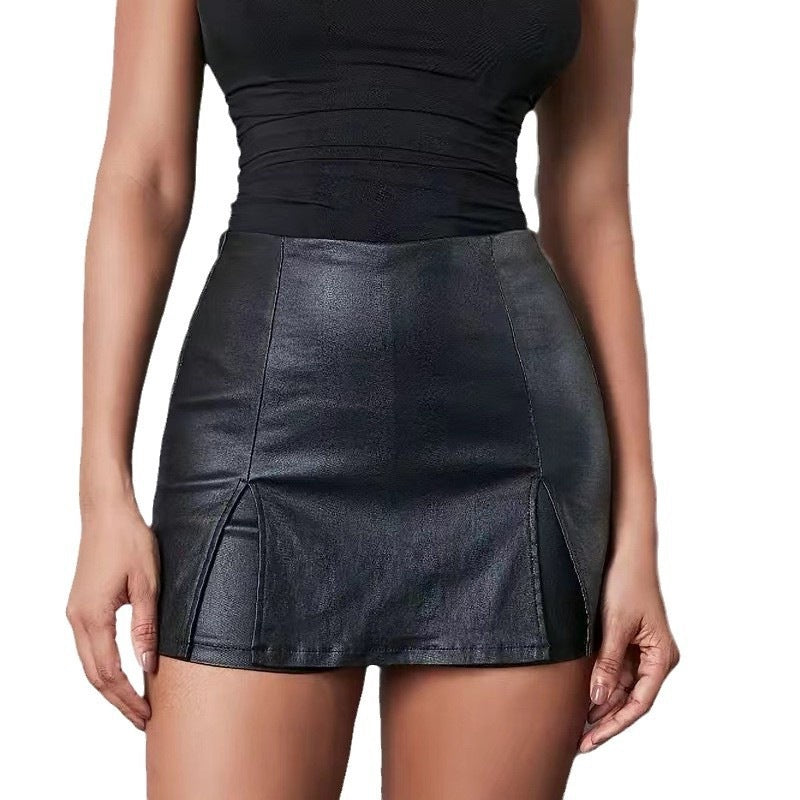 Damen Designer Minirock mit modernen Schnitt und stilvollen Seitenschlitzen R&B