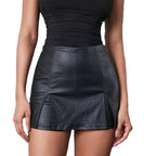 Damen Designer Minirock mit modernen Schnitt und stilvollen Seitenschlitzen R&B