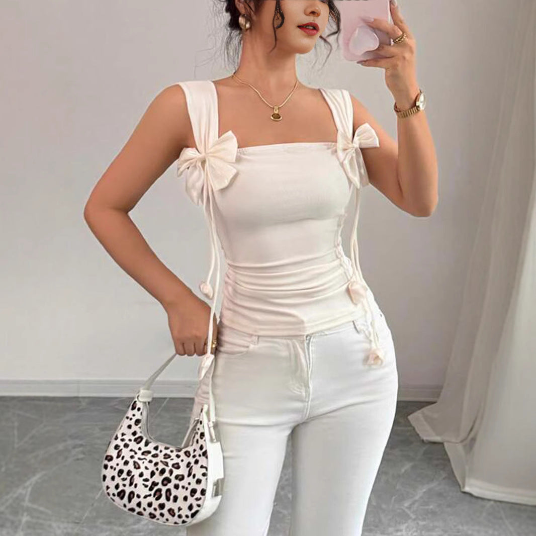 Damen Cropped Top mit verspielten Schleifendetails R&B
