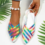 Damen Elegante Slingback-Sandaletten mit transparentem Obermaterial und modischen Akzenten R&B