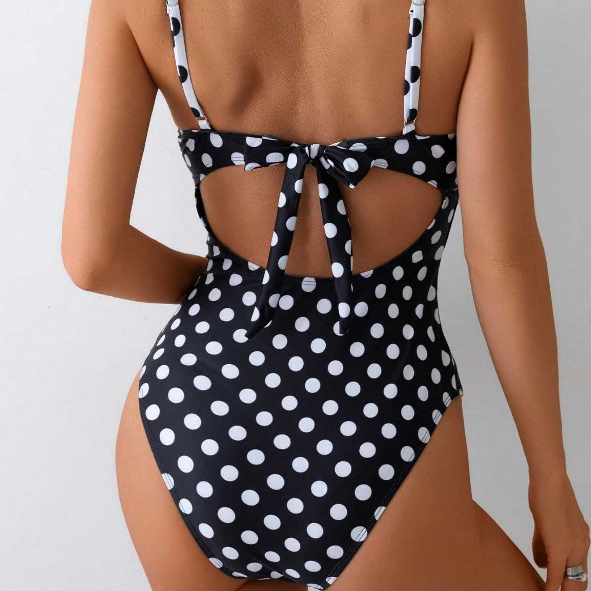 Damen Hochwertiger Bademode mit Vintage-Punkte R&B