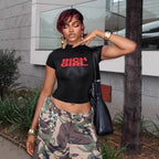 Damen Kurzarm T-Shirt mit markantem Schriftzug R&B