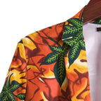 Damen Blazer im tropischen Blätterdesign
