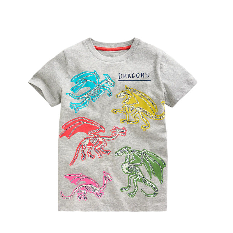 Jungen T-Shirt mit lR&Bhaftem Drachenmotiv R&B