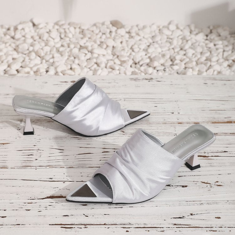 Damen Elegante Slingback-Mules mit spitzem Zehenbereich R&B