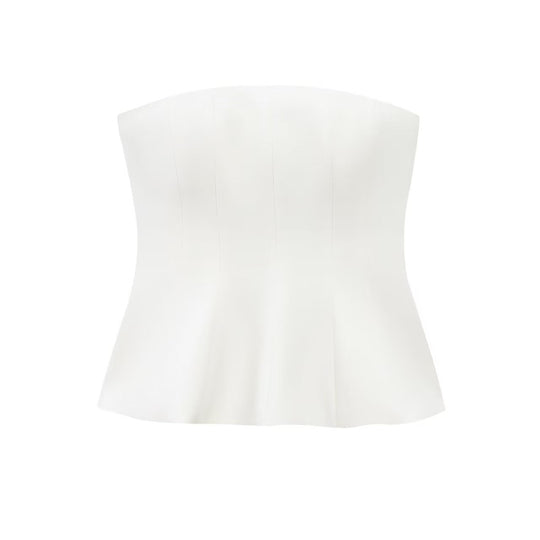 Damen Bustier-Oberteil mit figurformendem Schnitt und elegantem Plissee R&B