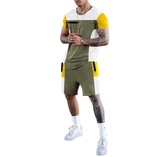 Herren Sportliches Freizeit-Set mit atmungsaktivem Design und praktischen Taschen R&B