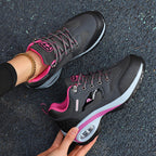 Damen Sportliche Lauf-Sneaker mit stoßdämpfender Sohle und atmungsaktivem Mesh-