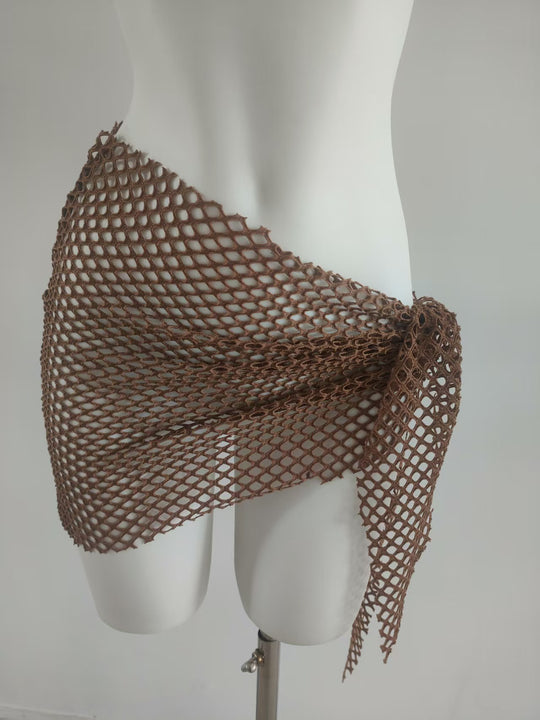 Damen Triangel-Bikini mit modischen Netzrock-Details R&B