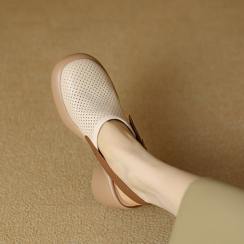 Damen Clogs mit atmungsaktivem Design und elegantem Blockabsatz R&B