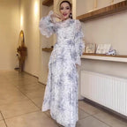 Damen Elegantes Hochzeitskleid mit fließendem Rock und raffinierten Ärmeln R&B