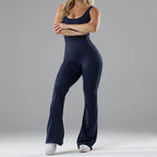 Damen Fitness-Jumpsuit mit weitem Bein und elegantem Schnitt R&B
