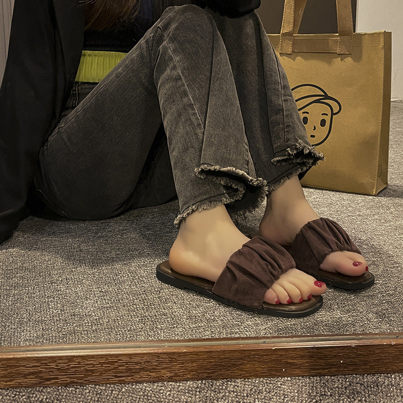 Damen Bequeme Mules mit dekorativem Riemendesign R&B