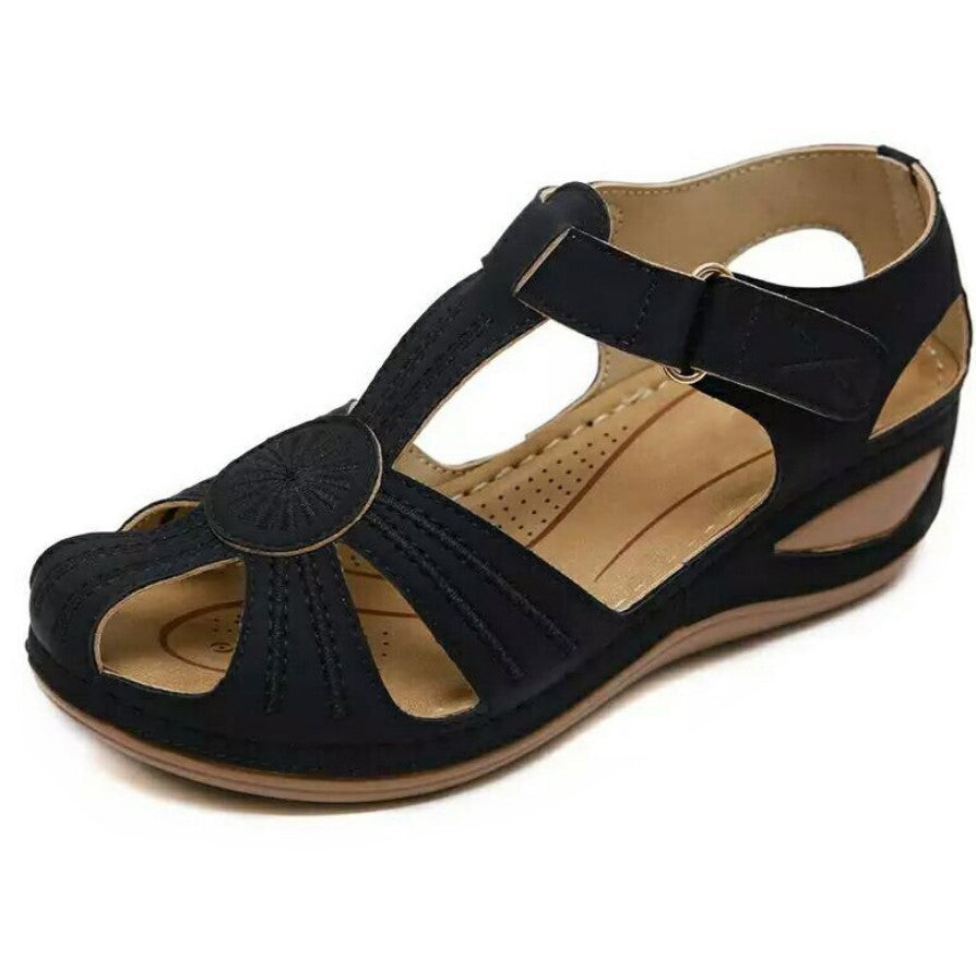 Damen Schnürsandalen mit offenem Zehenbereich und ergonomischer Sohle R&B