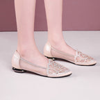Damen Ballerinas mit eleganten Spitzen und flacher Sohle R&B