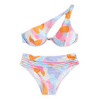 Damen BikinSet mit asymmetrischem Oberteil und hohem Taillenbereich R&B