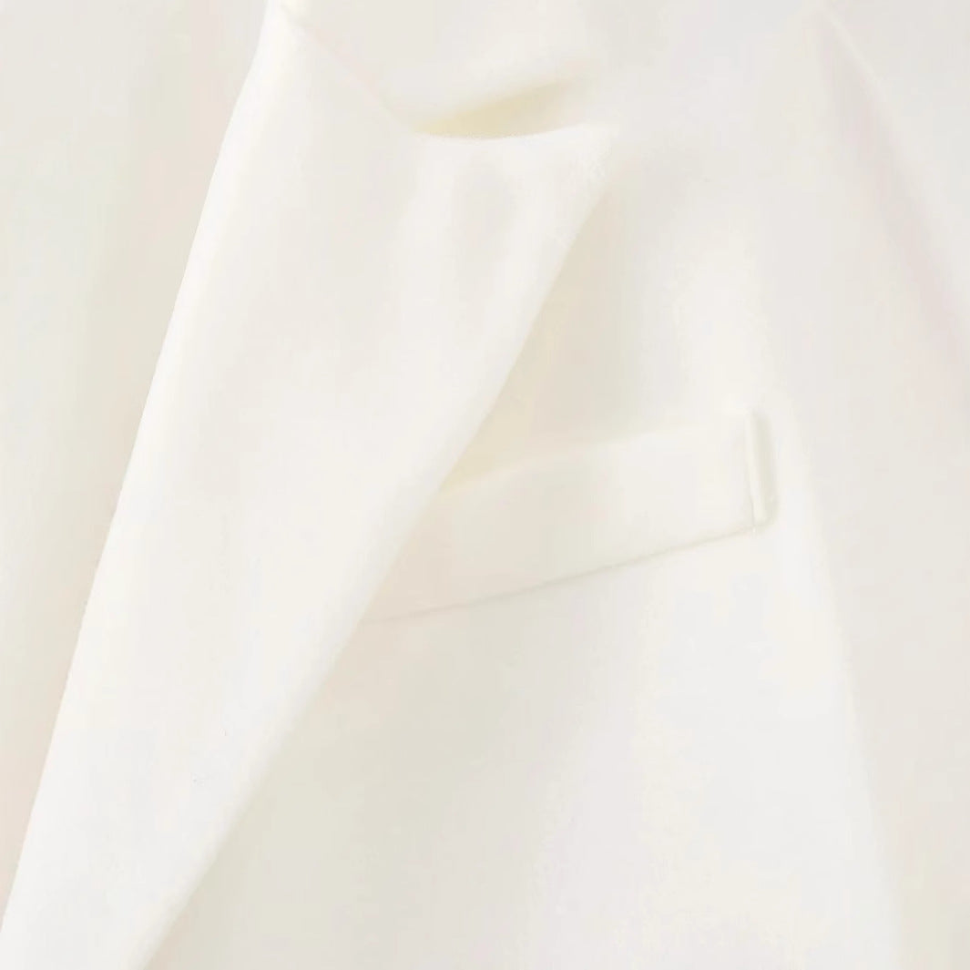 Damen elegante Longjacke mit fransigen Details R&B